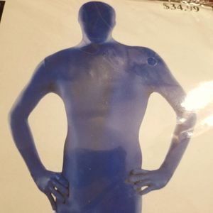 Adult costume women men unisex Blue Person or closer to Blueman Group